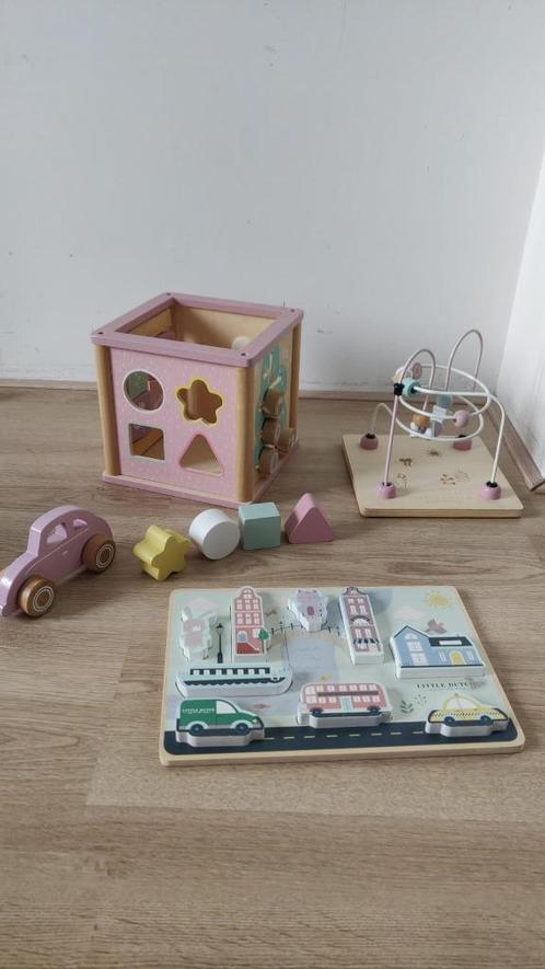Setje: Little Dutch speelgoed: Activity Cube, Puzzel & Auto, Kinderen en Baby's, Speelgoed | Houten speelgoed, Gebruikt, Overige typen