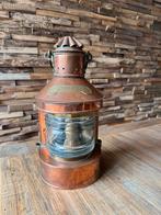 Koperen scheepslamp Toplicht, Verzamelen, Scheepvaart, Ophalen, Gebruikt, Motorboot of Zeilboot