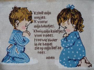 Borduurwerk "Ik sluit mijn oogjes..." beschikbaar voor biedingen