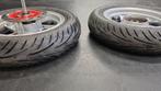 Aluminium Velgen / Wielen set Sym Mio met nieuwe banden, Fietsen en Brommers, Brommeronderdelen | Scooters, Gebruikt, Overige typen
