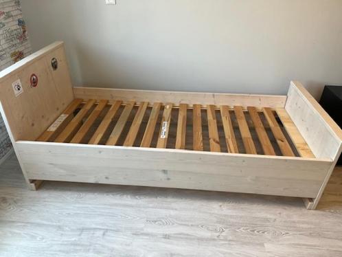 Kinderbed steigerhout, Kinderen en Baby's, Kinderkamer | Bedden, Gebruikt, 180 cm of meer, 85 tot 100 cm, Lattenbodem, Ophalen
