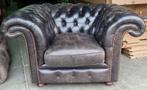 Ruime Chesterfield Springvale XL fauteuil + BEZORGING GRATIS, Huis en Inrichting, Fauteuils, Ophalen of Verzenden, Gebruikt, Leer