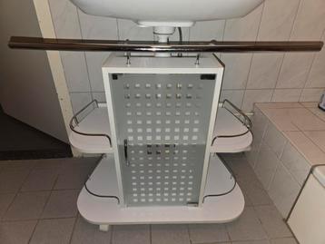Miomare badkamermeubel wielen wastafelkast wit glazen deur beschikbaar voor biedingen