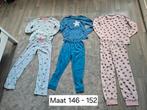 Pyjama's maat 146 - 152 2x flanel en 1 x katoen, Kinderen en Baby's, Kinderkleding | Maat 146, Nacht- of Onderkleding, Meisje