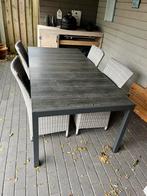 Tuintafel plus 4 stoelen, Tuin en Terras, Tuinsets en Loungesets, Ophalen of Verzenden, Zo goed als nieuw