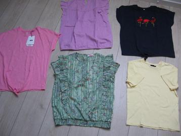 5 Leuke bloesjes shirt 176 WE LMTD €5.00 Per stuk. beschikbaar voor biedingen