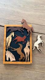 Puzzel paarden 10 x 15 cm, Ophalen of Verzenden, Minder dan 500 stukjes, Zo goed als nieuw, Legpuzzel