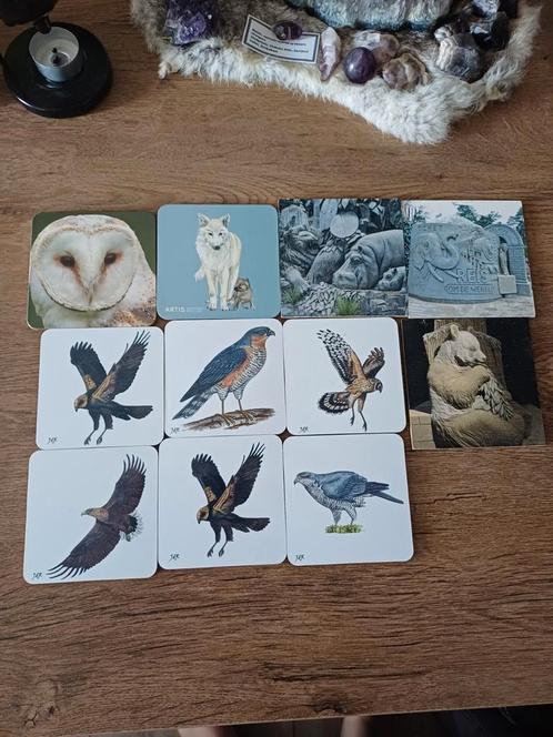 Verschillende onderzetters o.a. Artis en zandsculpturen, Huis en Inrichting, Woonaccessoires | Onderzetters, Gebruikt, Glas of Kopje