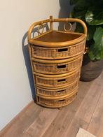 Rotan hoekkastje 5 lades izgst, Zo goed als nieuw, 3 of 4 laden, Minder dan 100 cm, 25 tot 50 cm