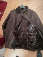 Bruine leren Damesjas - met warm  imitatie bond- Maat 44/46, Ophalen of Verzenden, Zo goed als nieuw, Maat 42/44 (L), Bruin