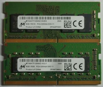 16GB DDR4 2x8GB PC4-25600 3200MHz Micron Sodimm 1936 2043 beschikbaar voor biedingen
