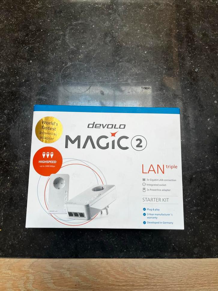 Nieuwe Devolo Magic 2 LAN Triple en Lan DINrail, Computers en Software, Powerlines, Nieuw, Ophalen of Verzenden