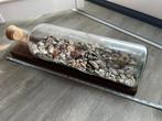 Glazen fles op hout met stenen en cactussen, Ophalen, Overige kleuren, Minder dan 50 cm, Glas