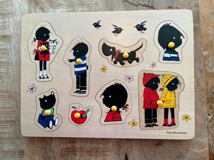 Jip en Janneke Puzzel - Houten Inlegpuzzel, Kinderen en Baby's, Speelgoed | Kinderpuzzels, Gebruikt, 2 tot 4 jaar, 10 tot 50 stukjes