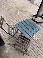 Bistro set tuinset, Tuin en Terras, Tuinsets en Loungesets, Gebruikt, Tuinset, Hout, Eettafel