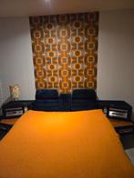 Luigi Massoni Vintage Bed met Kaptafel - 1970s, Huis en Inrichting, Ophalen, Gebruikt, Bruin, Vintage