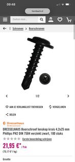 Dozen vol schroeven, Doe-het-zelf en Verbouw, IJzerwaren en Bevestigingsmiddelen, Schroeven, Nieuw, Ophalen of Verzenden, Minder dan 50 mm