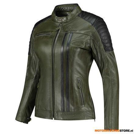 Rusty Stitches Alice Motorjas, Groen-Zwart, Motoren, Kleding | Motorkleding, Nieuw met kaartje, Ophalen of Verzenden