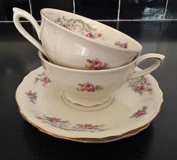 Vintage Theekoppen en Schotels - Set van 2, beschikbaar voor biedingen