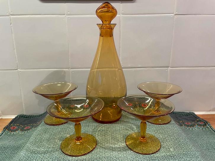 Likeurset A.D. Copier 1924 Leerdam, Antiek en Kunst, Antiek | Glas en Kristal, Ophalen of Verzenden