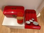 Retro Emaille Keukenset Jaren 50 (set van3!), Antiek en Kunst, Antiek | Emaille, Ophalen