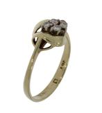 14 karaats gouden dames fantasie ring 5 diamanten, Sieraden, Tassen en Uiterlijk, Ringen, Goud, 18 tot 19, Goud, Met edelsteen