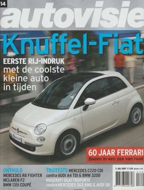 Fiat 500 ( nieuw - typo 312 ) test in Autovisie 2007, Boeken, Auto's | Folders en Tijdschriften, Gelezen, Overige merken, Ophalen of Verzenden