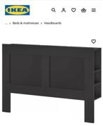 Brimnes hoofdboard 1.60cm  bij 2.00cm Donkerbruin, Huis en Inrichting, Ophalen, Eenpersoons, Bruin, Zo goed als nieuw