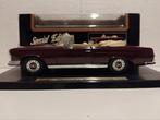 Mercedes Benz SE cabriolet rood 1966 Maisto metal 1:18 KRD, Ophalen of Verzenden, Zo goed als nieuw, Auto, Maisto