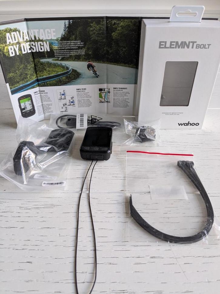 Wahoo Elemnt Bolt V2 Fietscomputer, Fietsen en Brommers, Fietsaccessoires | Fietscomputers, Zo goed als nieuw, Draadloos, GPS