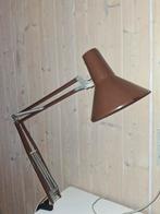 Bruine HCF Denmark vintage Architecten bureaulamp., Ophalen of Verzenden, Zo goed als nieuw, Minder dan 50 cm