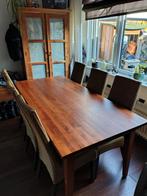 Houten Eettafel + 6 Stoelen - 190x90cm, Ophalen