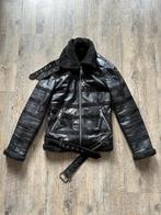 Super gave lamsleren jasje van Nikkie, maat 36, gedragen!, Kleding | Dames, Jassen | Winter, Zwart, Ophalen of Verzenden, Nikkie