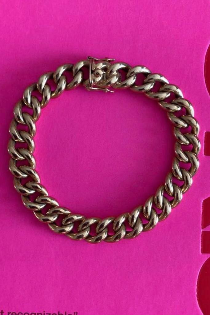 Gourmet vintage gouden armband goud 14 karaat 585, Sieraden, Tassen en Uiterlijk, Armbanden, Goud, Ophalen of Verzenden