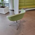 Offecct Moment fauteuil met tafel - groene stof (verkleurd), Ophalen of Verzenden, Gebruikt, Stof, Eén