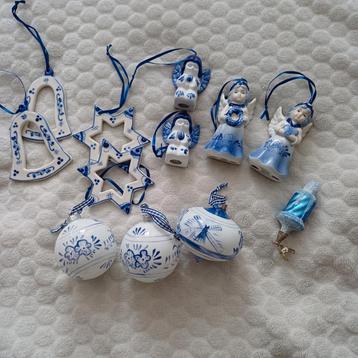 12 delfsblauwe kersthangers kerstbal beschikbaar voor biedingen