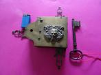 ANTIEK  FRANS CHATEAU SLOT + SLEUTEL SLOTEN DEURSLOT, Antiek en Kunst, Curiosa en Brocante, Ophalen of Verzenden