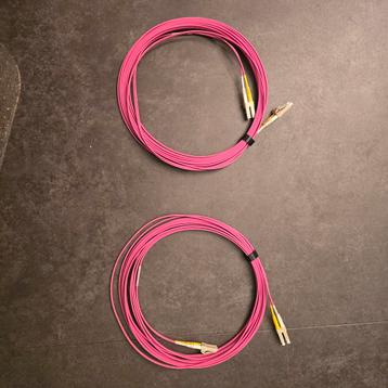 2x Unifi OM4 Duplex Lc UPC fiber patch cable. beschikbaar voor biedingen