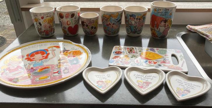 Blond Amsterdam - kaasplank, pancake, hartje 3x, mok 6x, Huis en Inrichting, Keuken | Servies, Nieuw, Compleet servies, Blond Amsterdam