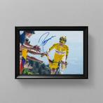 Tadej Pogacar gedrukte handtekening ingelijst Tour de France, Ophalen of Verzenden