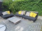 Loungeset pellets met kussens en opbergbox, Tuin en Terras, Tuinmeubel-accessoires, Ophalen, Gebruikt