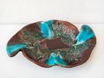 Kleurrijke schaal blauw en bruin, Gebruikt, Schaal, Ophalen of Verzenden, Overige vormen