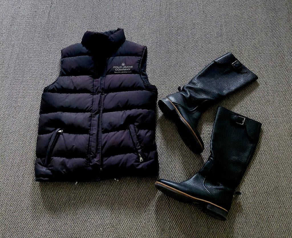 Polo Ralph Lauren zwart donsen bodywarmer nwst NP 345 e, Kleding | Dames, Zwart, Maat 42/44 (L), Ophalen of Verzenden, Zo goed als nieuw