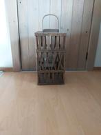 Windlicht in hout voor binnen of terras, Ophalen, Zo goed als nieuw, Hout, Minder dan 25 cm