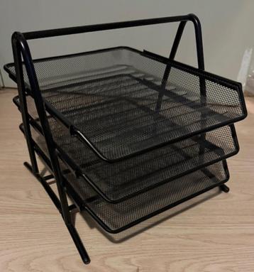Belle Vous 3 Zwarte Laags Brieven Organiser Tray beschikbaar voor biedingen