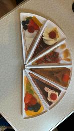 12 originele gebaksbordjes in 6 verschillende designs, Ophalen of Verzenden, Zo goed als nieuw, Bord(en), Overige stijlen
