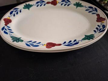 Vintage Boerenbont Borden Set beschikbaar voor biedingen