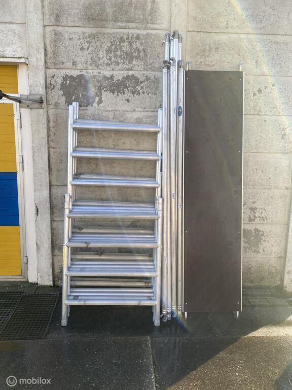 Alumexx/Panthera rolsteiger 90x250x6,20 werkhoogte, Doe-het-zelf en Verbouw, Steigers, Gebruikt, Ophalen of Verzenden