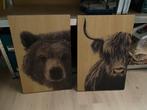 Buffel + beer schilderij, Ophalen, Minder dan 50 cm, 50 tot 75 cm, Zo goed als nieuw