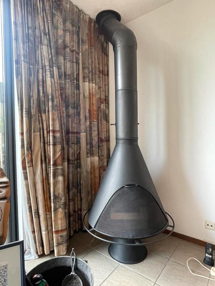 vintage sixties seventies SPACE AGE design kachel open haard, Huis en Inrichting, Haarden, Zo goed als nieuw, Houthaard, Ophalen